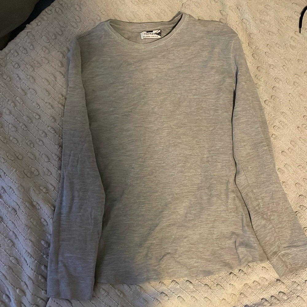 Long sleeve gray shirt, size medium